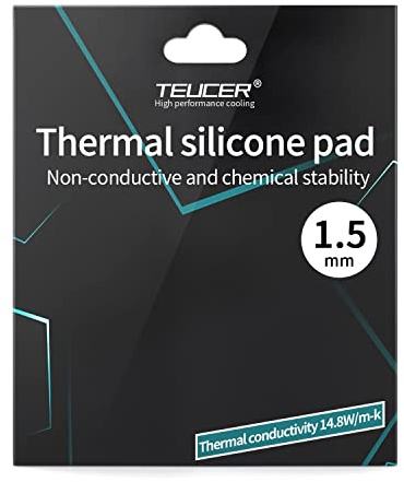 WithFlying Thermal Pad 14.8 W/mK, 120x120x1.5mm, Non Conductive, High Temp Resistance, Silicone, For Laptop, GPU, CPU, LED Cooler