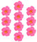 PRETYZOOM 10 Stück Künstliche Hibiskusblüten Tropische Gefälschte Blumen Rosa Hibiskus Tisch Lebendige Blumen DIY Dekoration Für Eine Party Hausgarten