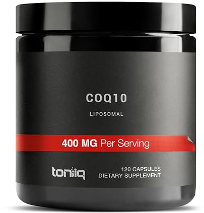 Liposomal CoQ10 400mg - 98% Pure Coenzyme Q10 - Extra Strength Formula with Enhanced Absorption – Third-Party Tested – 120 Vegetarian Capsules