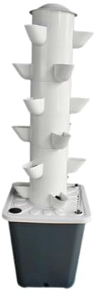 Folpus de Cultivo hidropónico, Torre de Plantas Vegetales, Tanque de Agua de 10L, Regalo para Amantes de la jardinería, macetero Vertical para, 18 Hoyos