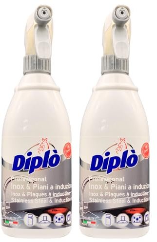 Detergente Spray Per Inox e Piani a Induzione, Non Necessita Di Risciacquo. Prodotto Rivoluzionario Ed Innovativo, Studiato Per Ridurre i Tempi Di Pulizia Ottenendo Il Miglior Risultato700ml (2 Spray)