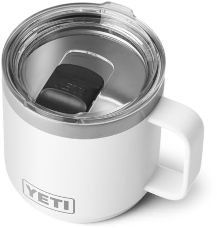 YETI Rambler Stapelbares Tasse Mit MagSlider Deckel, White, 14 oz (414 ml)