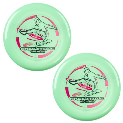 Wham-O Frisbee Freestyle Disc 160g, 26.67cm, Durable y Flexible PE para Playa al Aire Libre, Diversión en Familia -2 Pack