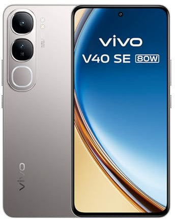 vivo V40 SE 5G 80W Smartphone - Pantalla AMOLED 6.67 120Hz, Cámara 50MP, Batería 5000mAh, Android 14, Plata（Sin Cargador）