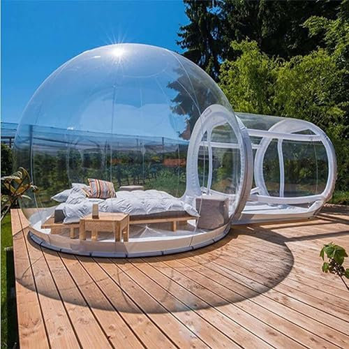 Inflatable Clear Bubble Tent with Blower for Outdoor Events, Camping, and Stargazing, Transparent Dome for Family and Party Use