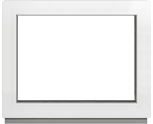 Framex Finestra per cantina – Vetro fisso (Fib) Bianco 60 x 40 cm 2 scomparti 32 mm (4/24/4) Finestra da giardino/finestra in plastica larghezza x altezza 600 x 400 mm