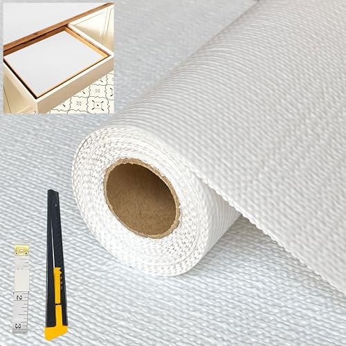 Niviy Shelf & Drawer Liner for Kitchen Cabinets, Non-Adhesive Cabinet Liners for Shelves 12in x 10FT Non Slip Cupboard Liner Strong Grip Mats Protect Dresser, Easy to Clean, White