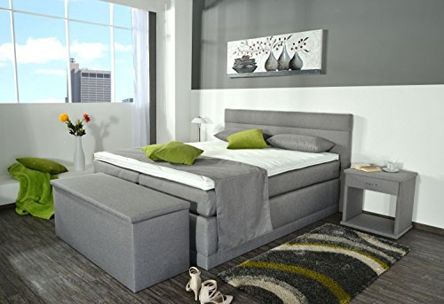 AUKONA Boxspringbett Hanna 180x200, Farbe wählen und ändern, 7 Zonen Taschenfederkern-Matratze, H2 H3 H4, Komfortschaum-Topper, Lieferung und Aufbau kostenlos