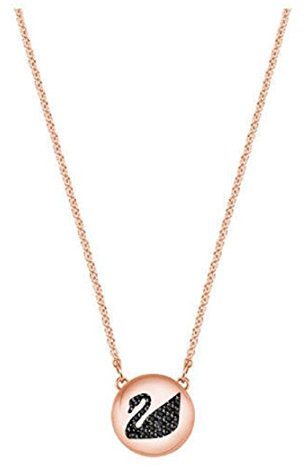 SWAROVSKI Hall Swan Rose Gold Necklace, Crystal, Crystal
