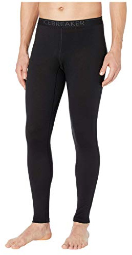 Icebreaker Herren Funktionshose 200 Oasis Leggings, Black/Monsoon, L, 104369001L