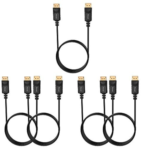 Moread 4K DisplayPort to DisplayPort Cable, 6 Feet, 5 Pack, Gold-Plated High Speed Display Port DP Cable 1.2 (4K@60Hz, 2K@144Hz) for Computer, Desktop, Laptop, PC, Monitor, Projector & More
