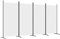 vidaXL Biombo Divisor de 4 Paneles Separador Decoración Habitación Dormitorio Oficina Pantalla Privacidad Pared Plegable de Tela Blanco