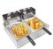SENDERPICK Friteuse électrique électrique professionnelle double gastro friteuse en acier inoxydable friteuse contrôle de la température 12L 5000W