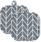 2 Pieces Oven Microwave Potholders Pot Holders with Pocket for Kitchen Large Cotton Square Oven Mitts for Kitchen Cooking and Baking