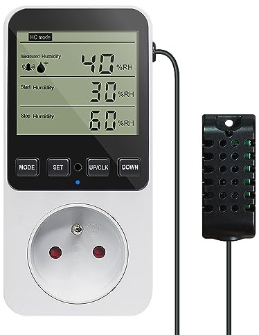 KETOTEK Contrôleur Température et Humidité avec Sonde, Termostato digitale per terrario, Regulateur D'humidité et Temperature 230V