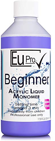 Beginner Slow Setting, Acrylic Liquid Monomer salon Sculpting Nails, need powder to work (500ml)