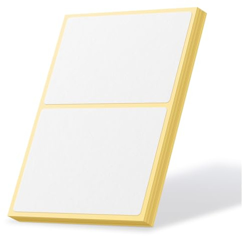 68 Plain Address Labels Stickers 100 x 75mm Blank White Large Sticky Postage Shipping Packing Self Adhesive Labels for Envelope Storage Box Parcel 4 X 3 Stickers for Thermal Inkjet Ribbon Printer
