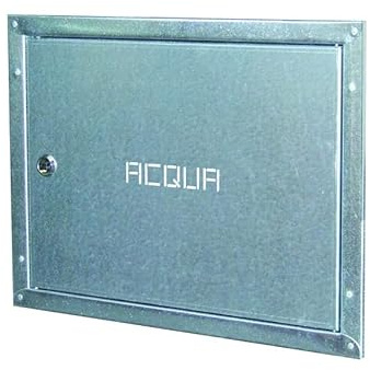 Puerta de contador de agua con marco empotrado de acero inoxidable H40xL60cm