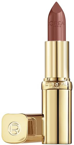L'Oréal Paris Lippenstift für ein seidiges Finish und 12 Stunden Feuchtigkeit, 75% pflegende Inhaltsstoffe, Color Riche Satin Nude, Farbe: 635 Worth It Medium, 4 g