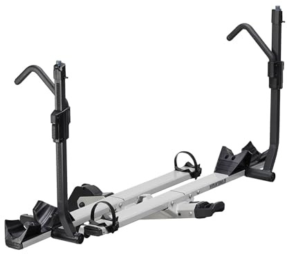 Yakima Platform Hitch Bike Rack, Rear Vehicle Bicycle Carrier with Tilting Tray for 2 Bikes, StageTwo, 2” Slate