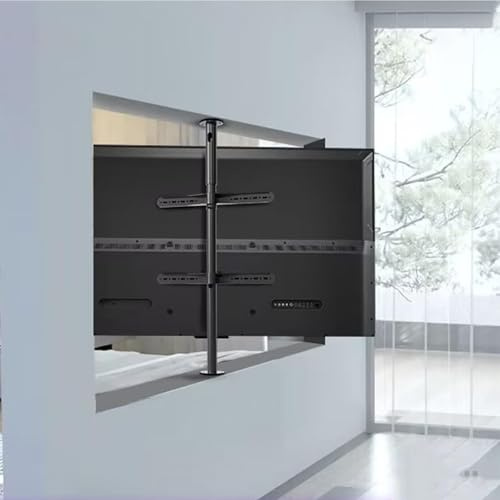 QICBYING Meuble TV Suspendu Pivotant Et Inclinable, Support De Sol Rotatif À 360 Degrés pour Téléviseur LCD Étagère Rotative pour Cloisonm Base Rotative pour Meuble TV(60-85cm)