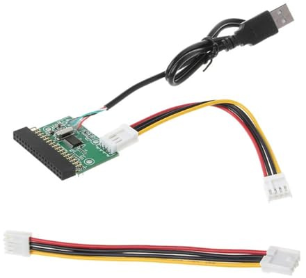 sodeber Disqueteras a placa adaptadora USB con cable de alimentación de 1,44 MB de 3,5 pulgadas, adaptador de cable a 34 pines, convertidor de disco PCB