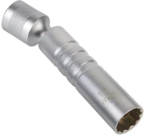 Tändstiftsnyckel, 12-vinkel-flexhylsnyckel, 14 mm, med magnet, tunnväggig, för tändstiftsnyckel