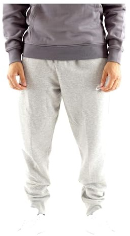 Nike M NSW Club JGGR BB Pantalon de Sport Homme DK Grey Heather/Matte Silver/(White) FR: M (Taille Fabricant: M)