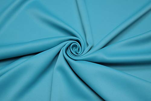 Verdunklungsvorhang mit Kräuselband Vorhang Gardine 300x270cm Thermovorhang Thermogardine Lichtdicht Blickdicht Schlaufenband Gardinenstange Kälteschutz Hitzeschutz wärmeisolierend (Miami Blau)