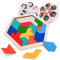 Coogam Holz Kinder Puzzle - Sechseck Form Muster Block Tangram Logik IQ Spiel STEM Montessori Brain Teaser Spielzeug Geschenk für Jugendliche