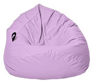 MILLINDABAG Kastanie Tropfenform Sitzsack für Kinder Jugendliche und Erwachsene Beanbag Kissen Indoor & Outdoor Gaminggeignet bereits gefüllt Sitzkissen Bodenkissen (Flieder, XXL-Durchmesser 88 cm)