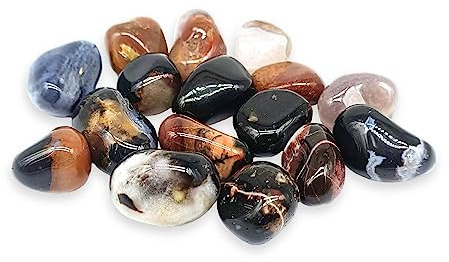 TENET - Polerad tumlad natursten för kristallterapi, reiki och meditation - 20-25 mm (SARDONIC)