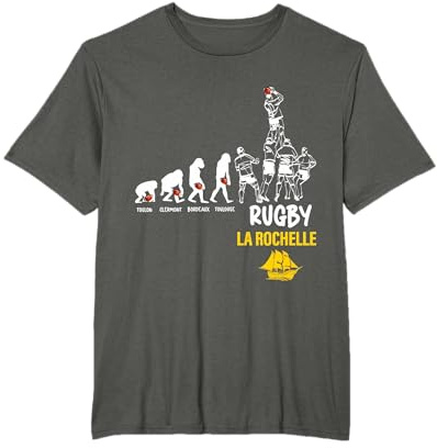 Rugby La Rochelle Evolution Cadeau Supporter Homme Femme T-Shirt