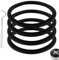 Linkidea 4 Pcs Blender Replacement Parts, Silicone Gasket Exact Fit Lid with Changing Tool, Compatible with NutriBullet Model N17-1001 (Black)