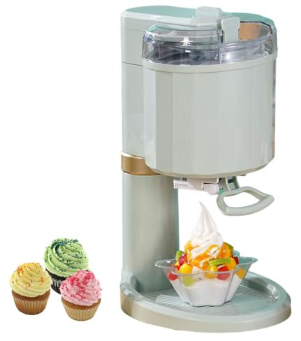 Household Ice Cream Machine, 1L Household Ice Cream Machine, Soft Ice Cream, Mini Fruit Soft Serve Machine, Household Small Ice Cream Machine for Home, Bar, Cafe