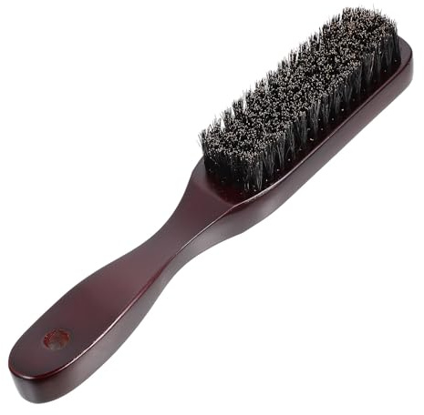 Hemobllo Bartpflegebürste mit Ergonomischem Design Leichte Haarbürste Männer für Gesicht und Bart Professioneller Salonstil Bürste mit Holzgriff für Präzise Pflege