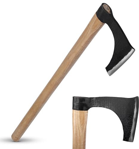 Echte Streitaxt - Wikinger Axt - Mittelalter Waffe - Kampfaxt - Outdoor - Survival - Freizeitaxt - Axe aus Holz und Metall