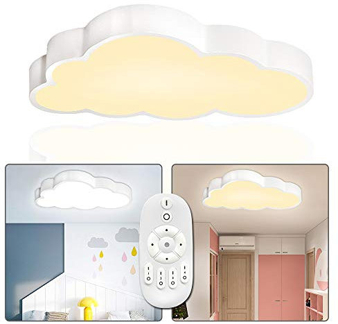 UISEBRT 48W LED Deckenleuchte Wolken Deckenlampe Dimmbar mit Fernbedienung Lampe Kinderzimmer Wolke Kinderzimmerlampe Moderne für Kindergarten Schlafzimmer