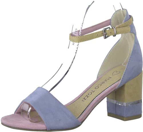 MARCO TOZZI 2-2-28303-20, Sandalia con talón para Mujer, Azul (Celeste Comb), 39 EU