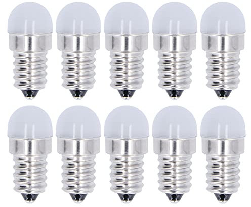 Fafeicy 500lm 1.5W 24V 10pcs Luz blanca cálida E14 Bombillas 50000H Life Reemplazo de bombillas LED para lámpara de techo Lámpara de pared
