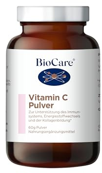 BioCare Vitamin C-Pulver - Immunsystem stärken - Haut & Kollagen - Mehr Energie - 60g