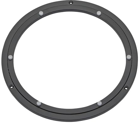 Aluminium Drehkranz schwarz Ø 300 mm belastbar bis 60 kg, Drehring robust, kugelgelagert, rostfrei Drehteller für Drehtisch, Ausstellungen und Maschinenbau