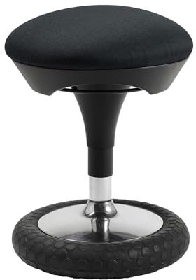 TOPSTAR Sitness 20, ergonomischer Sitzhocker, drehbarer Arbeitshocker, Bürohocker mit Schwingeffekt, anthrazit
