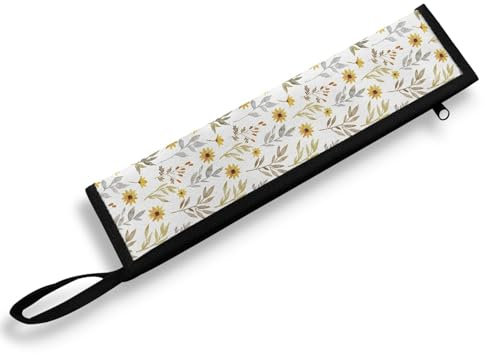 Tutolipy Floral Print Reusable Travel Tableware Carrying Bag Storage Case Cutlery Flatware Organziers for Straw Spoon Fork Chopsticks Portable Utensil Holder