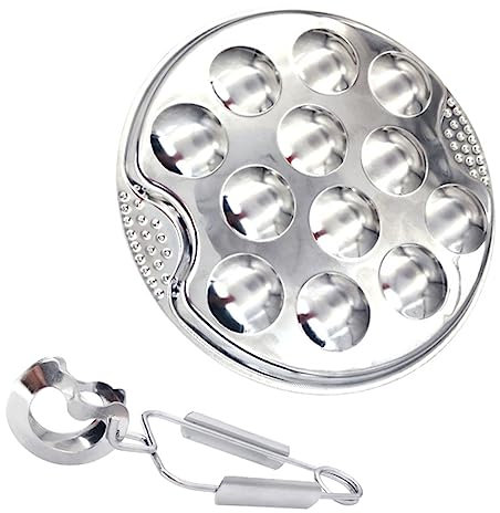 LABRIMP Snail Dish Plate Escargot Plate Baking for Snails Food Grade Steel for Home Restaurant