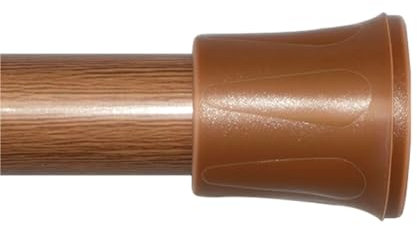 JVNALwnkv Duschvorhangstange, Teleskop-Duschvorhangstange, Teleskopstange in Holzmaserungsfarbe, Mini-Multifunktions-Vorhangstange, Türvorhangstange, Holzmaserungsfarbe(115~210CM)