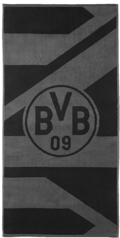 Borussia Dortmund BVB Handtuch grau/schwarz 50 x 100 cm