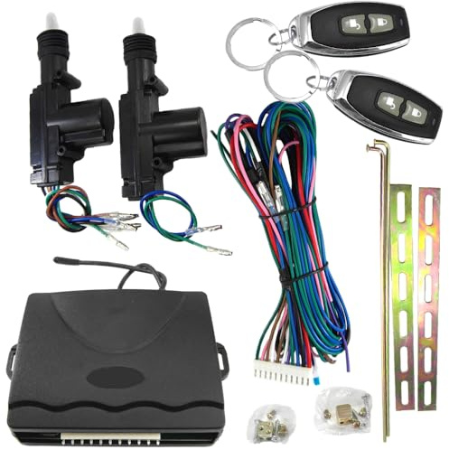 MACHSWON Remote Control Keyless Entry System, Car 24V Central Lock Locking System with 2 Actuator, 2 Remote, Compatible with Most Vehicles