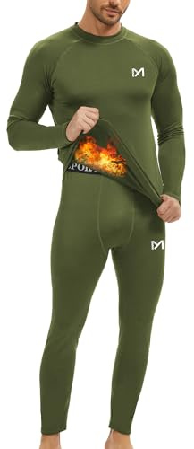 MEETYOO Men’s Thermal Underwear Set Long Sleeve Tops Bottoms Long Johns Base Layer Winter Ski Quick Drying