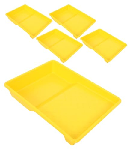 KOMBIUDA Kit Vaschette per Vernice in Plastica 5 Pezzi 145X11X22 Pollici Vaschetta per Rullo di Vernice Riutilizzabile per Pittura Murale Ristrutturazione Casa e Progetti Fai da Te